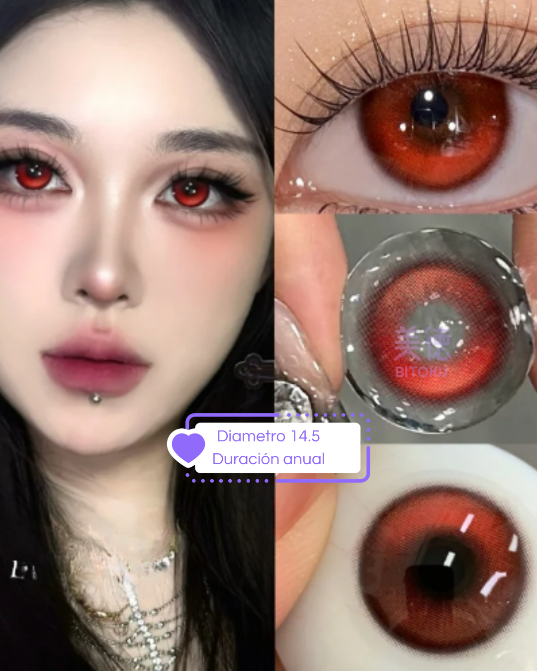 Pupilentes Peach Red