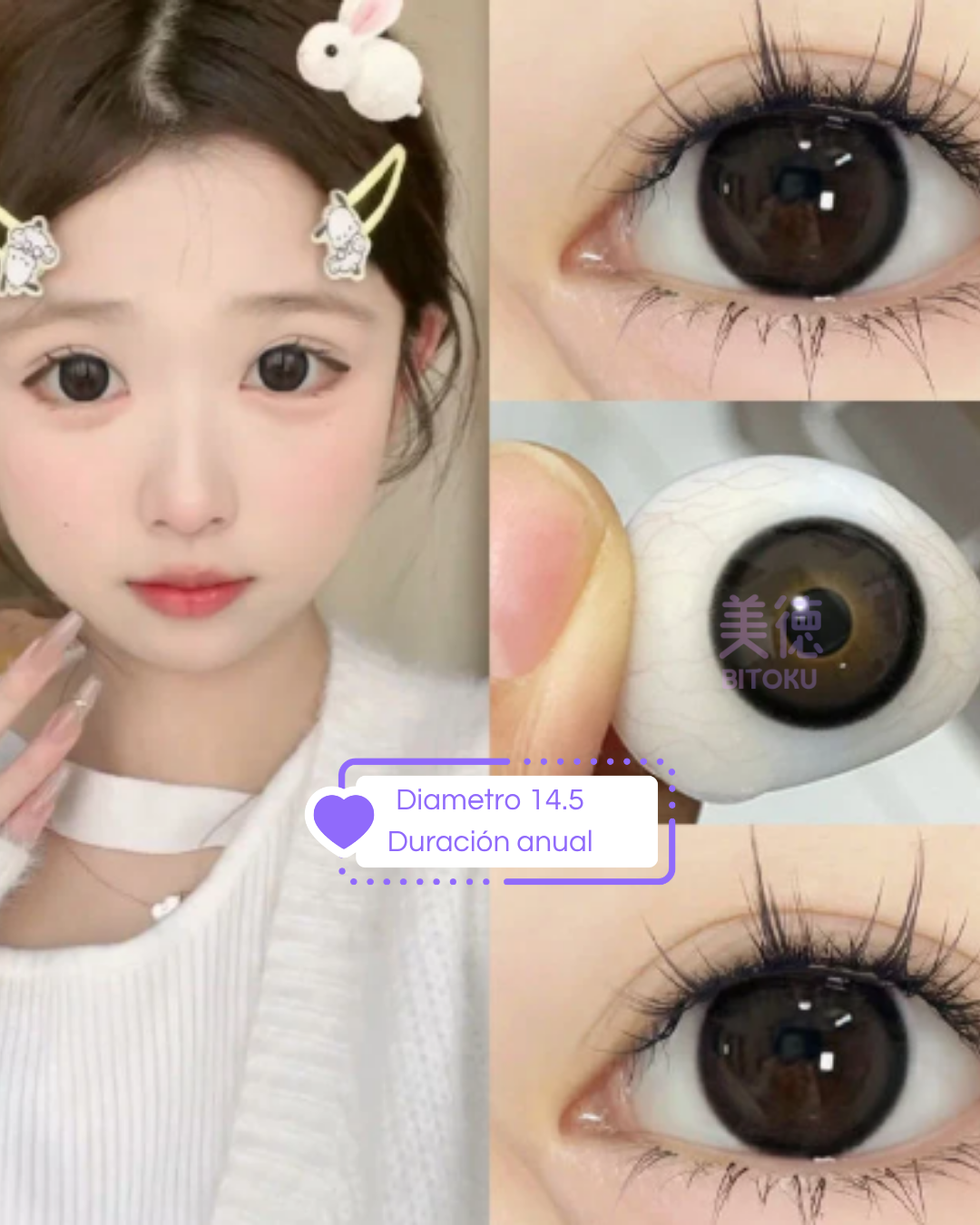 Pupilentes Doll Milk Black